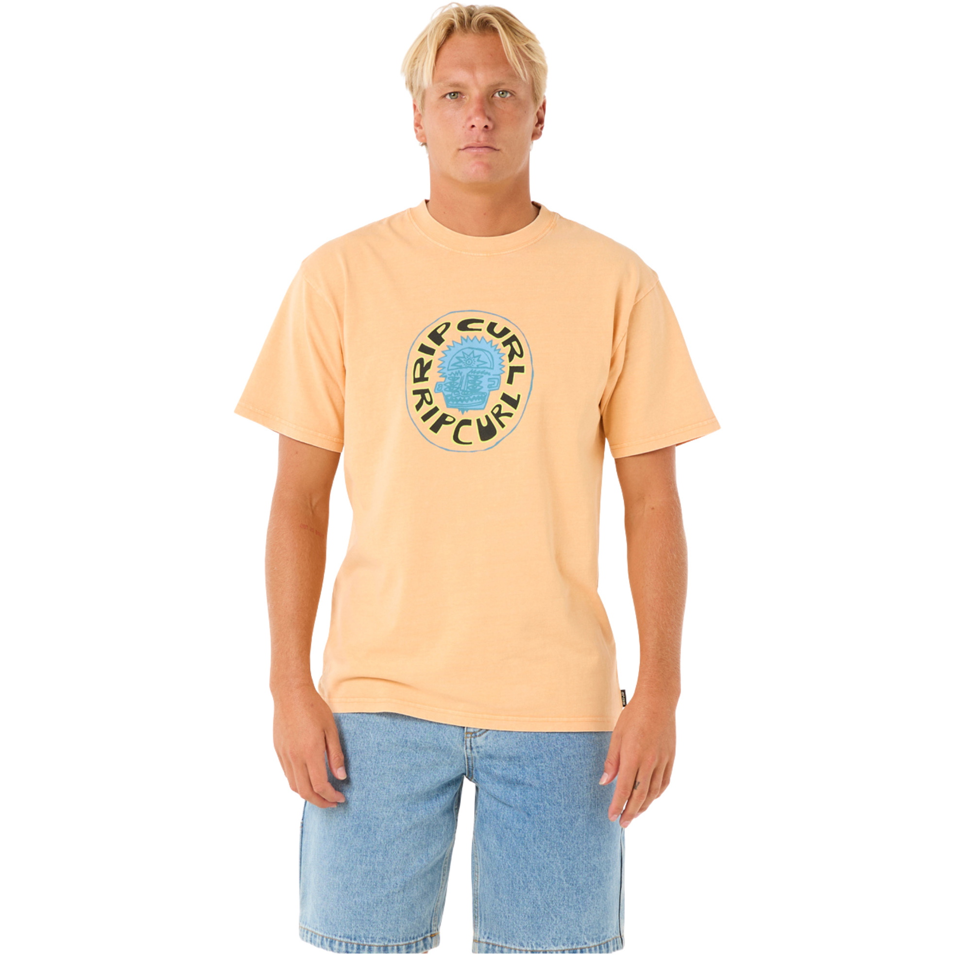 2025 Rip Curl Männer Raw Energy Visions Tee 0OGMTE - Mandarin Zest